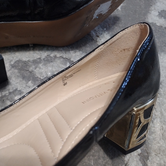 ADRIENNE VITTADINI flori Pointed Toe Pump Gold heel - Picture 6 of 7